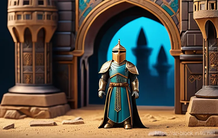 블록완구 캐릭터 및 테마 스토리 - A vibrant and intricate block-built Arabian city, bustling with diverse block-figure characters. The...